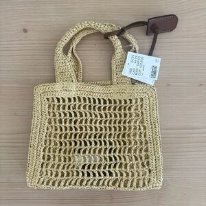 H&M Mini Woven Tote Bag
